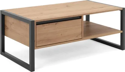 Obrázek produktu pro Homestyle4u Konferenční stolek Rozkládací stůl Obývací stůl Boční stůl Dřevo Hnědý