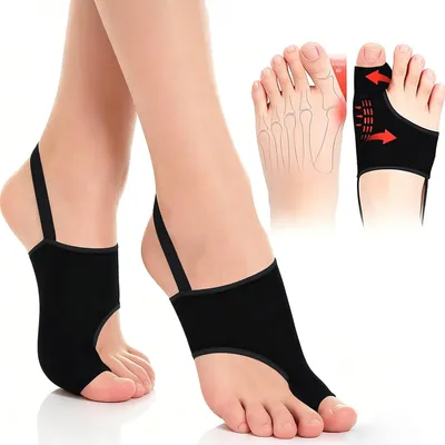 Produktbild von 2x Hallux Valgus Schiene Zehenkorrektur - Verstellbare Bandage für Damen & Herren, L