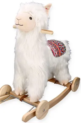 Zdjęcie produktu dla Alpaka na biegunach z kółkami 2w1 Adam Toys z melodyjką, 3+