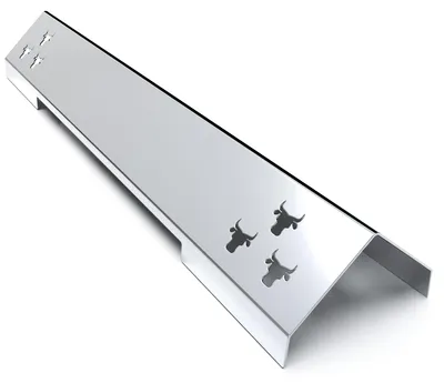 Produktbild von Gasgrill Brennerabdeckung Edelstahl passend für Burnhard Fred / Big Fred Deluxe, Farbe:3er Set Chrom