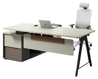 Produktbild von Eleganter Eckschreibtisch Holz mit Viel Stauraum und Praktischem Design