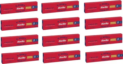 Produktbild von 12x Barilla Linguine al Bronzo Bronze Gezogene Pasta 400g Rohe Verarbeitungsmethode