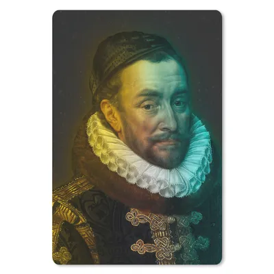 Produktbild von MuchoWow® Mauspad Mousepad Wilhelm von Oranien - Adriaen Thomasz - Farben 40x60 cm - Mousepads - Maus Mat - Pad - Mausunterlage - Schreibtisch Accesoire
