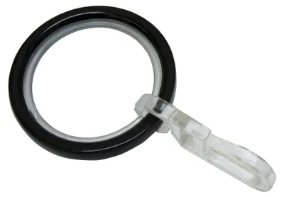Produktbild von Gardinia Home Decor Curtain rings with gliding inlay for 20 mm, Schwarz, 4 mm
