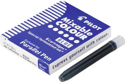 Produktbild von PILOT Parallel Pen Tintenpatronen 6er Set – für Kalligraphie, Farbe Blau
