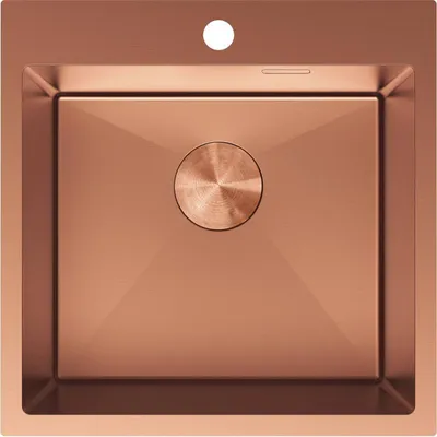 Produktbild von Mexen Solix Edelstahlspüle 1-beckig 500 x 500 mm, Kupfer - 6407501000-65