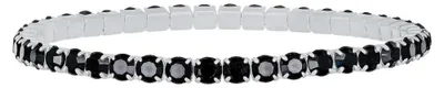 Produktbild von Elastisches Tennisarmband mit schwarzen Kristallen Aura 22270.JET.E