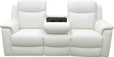 Produktbild von Relaxsofa Leder 3-Sitzer - Elfenbeinfarben - EVASION