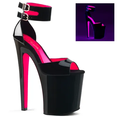Obrázek produktu pro XTREME-875TT Dámské sandály Pleaser, Black-Neon Hotpink EU 39, US 9