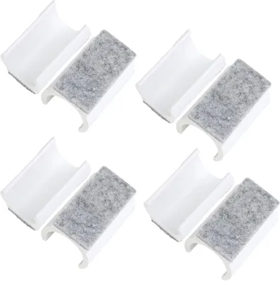 Produktbild von 8 Stück Stuhlgleiter für Freischwinger, Klemmschalengleiter für Schwingstühle, Möbelgleiter Ø 21-22 mm, universell einsetzbar