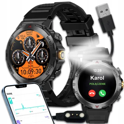 Produktbild von Smartwatch für Herren GPS IP68 Polnisches Menü, Anrufe und