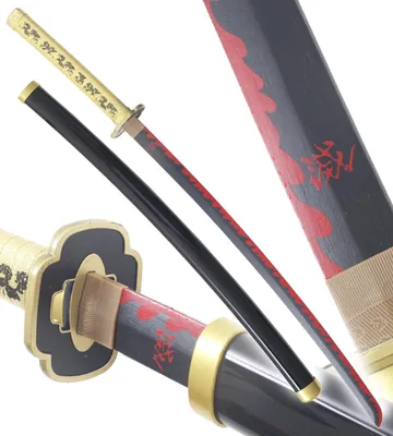 Produktbild von Anime Cosplay Katana aus Holz Klinge aus Holz Katana Yoriichi Schwert Kimetsu No Yaiba Schwert Yorichi Tsugikuni Schwert