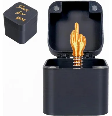 Produktbild von Lustiger Mittelfinger in Box – Schreibtischdekoration Gag-Geschenk für