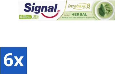 Image de Signal – Integral & Actions – Dentifrice – Herbes naturelles – Emballage recyclé – 75 ml - Pack économique - 6 pièces