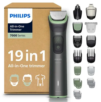 Produktbild von Philips 7000 series All-in-One Trimmer MG7962/30 19-in-1-Trimmer, Grau, 0,5 mm, 1,6 cm, 0,2 mm, Universal, Gesicht, Kopf, Nase