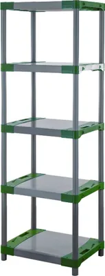 Produktbild von Kunststoffregal BIG GREY BEAR | Tall | HxBxT 180x70x46cm | Fachlast 160kg | Grau-Grün