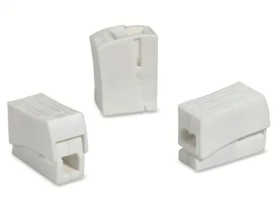 Zdjęcie produktu dla Zacisk przyłączeniowy HELLERMANNTYTON, 148-90023, HECL-2/1, 0,5 - 2,5 mm², biały, 1-biegunowy, 100 szt