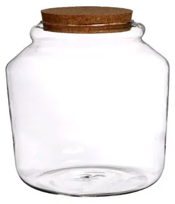 Produktbild von Glasgefäß mit Kork 18x18cm (1 Stück) [IFS-29452]
