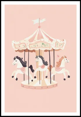 Image de Affiche 61 x 91,5 cm Motifs pour enfants, filles, pour chambre - Carrousel 2
