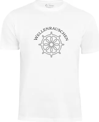 Produktbild von Cotton Prime® Steuerrad T-Shirt - Wellenrauschen L Weiss
