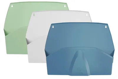 Produktbild von Exacompta 3er-Set Wandprospekthalter 72x382x289mm - Farben sortiert - 611303SETD