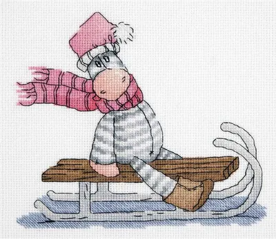 Immagine prodotto di Set da ricamo a punto croce Klart "Sanki" 19x17cm