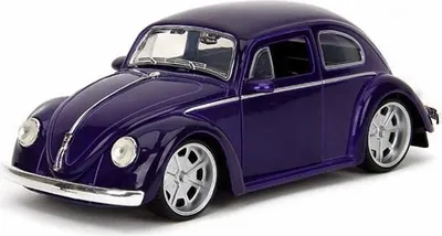 Produktbild von Jada Wednesday Addams Figur Mit 1972 Volkswagen Käfer 1:24 Aus Metall Lila  Lila One Size
