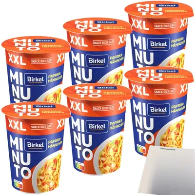Produktbild von Birkel Minuto XXL Paprika-Hähnchen-Topf 6er Pack (6x82g Packung) + usy Block