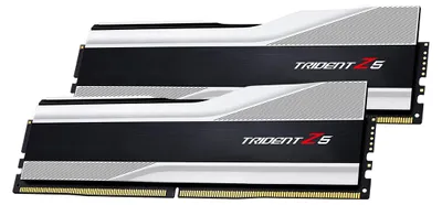 Image de G.Skill Trident Z5 - DDR5 - Kit - 32 Go : 2 x 16 Go - DIMM 288-PIN - 6400 MHz / PC5-51200 - CL32 - 1,4 V - non tamponné - non-ECC - argent métallique