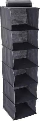 Zdjęcie produktu dla Organizer na ubrania w podróży, składany, 6 elementów, 30 x 30 x 120 cm, system namiotowo-garderobowy, szary
