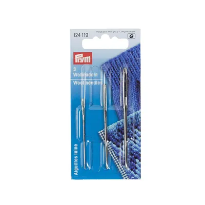 Produktbild von Prym Wollnadeln ohne Spitze No. 1,3,5, Handnähen, Bodkin-Nadel, 3, 5, Metall, Edelstahl, 3 Stück(e)