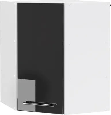 Produktbild von Vicco Eckhängeschrank Fame-Line, 57 cm, Anthrazit Hochglanz/Weiß