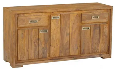 Immagine prodotto di MASSIVMOEBEL24 | credenza in legno di Sheesham / palissandro 148x47x75 marrone oliato NATURE BROWN #857