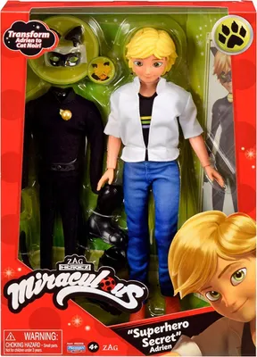 Produktbild von Bandai Miraculous Adrien Figur und schwarze Katze Kostüm 26 cm