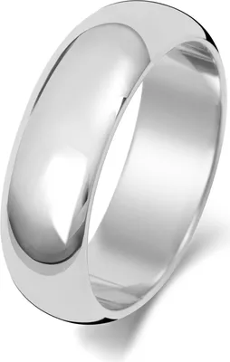 Produktbild von 9 Karat (375) Weißgold 6mm D-Form Herren/Damen - Trauring/Ehering/Hochzeitsring, 64 (20.4); TRS150739KWRSV