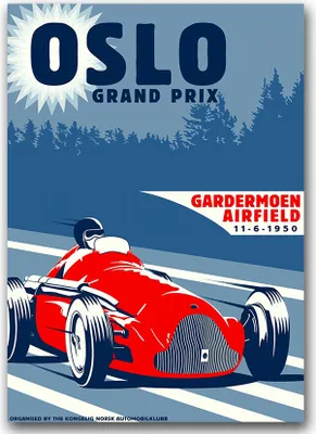 Produktbild von Poster - Canvas - Leinwand - 59,4 cm x 84,1 cm - Fotoposter - Leinwandkunst - Oslo Grand Prix Grand Prix