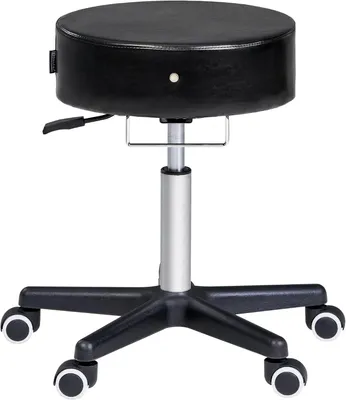 Produktbild von Rollhocker, Drehstuhl, Arbeitshocker, Übungshocker, Kosmetikhocker, Hocker, Schwarz