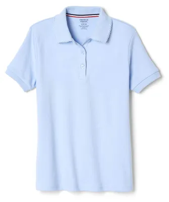 Immagine prodotto di Camicetta polo per bambine, marca French Toast, maniche corte, colletto a coste, colore blu, taglia 6 anni