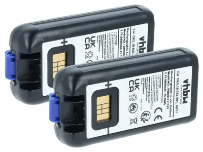 Produktbild von vhbw 2x Akku kompatibel mit Intermec EDA61K Barcodescanner POS (6800 mAh, 3,7 V, Li-Ion)