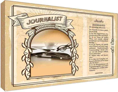 Produktbild von vianmo Holzschild 20x30 cm Journalist Beruf Arbeit