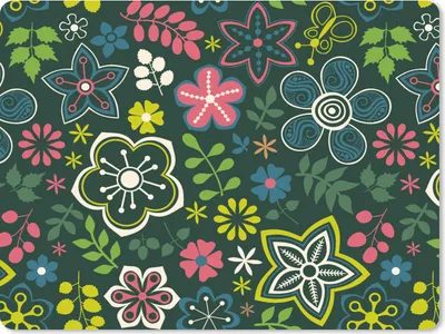 Produktbild von MuchoWow® Mauspad Mousepad Blätter - Muster - Blumen 40x30 cm - Mousepads - Maus Mat - Pad - Mausunterlage - Anti Rutsch