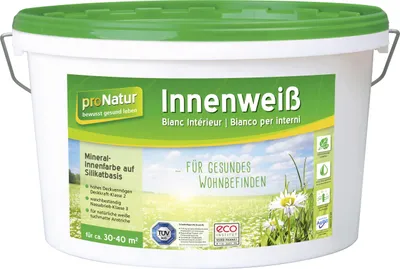 Produktbild von Pronatur Mineralfarbe Innenweiß 5 L weiß