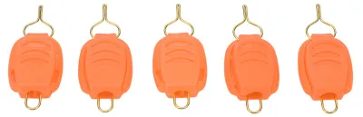Imagen del producto de 5 unidades de topes para hilo de pesca, sujetadores para carretes de spinning, clips, soportes y accesorios, color naranja