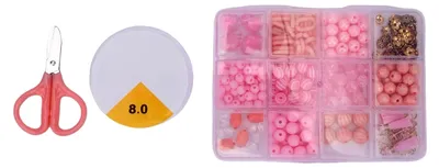 Produktbild von Set mit Perlen für die Schmuckherstellung, Gemischte Bastelperlen, DIY-Abstandsperlen-Set
