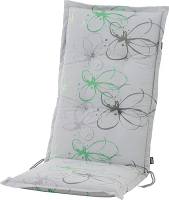 Produktbild von BURI Auflage Hochlehner für Gartenstühle 120x48x7cm Sesselauflagen Polster UV Lichtecht - Gartenstuhlauflagen Blumen Muster Stuhlkissen mit Dicker Schaumstoff Füllung