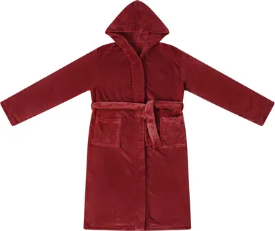 Image de vidaXL Peignoir à capuche Bordeauxrot M Flanelle