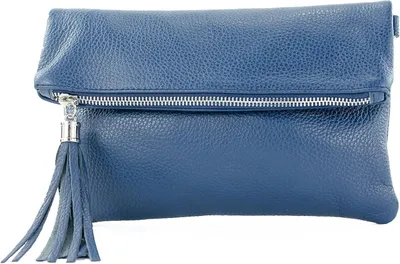 Produktbild von Damen Leder Clutch Umhängetasche Echtleder Klein Italy Handgefertigt Verstellbarer Schultergurt Elegante Abendtasche Alltag