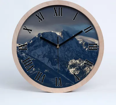 Produktbild von Holzuhr 25fi cm wanduhr - schwarze Spitzen - Giewont Winter