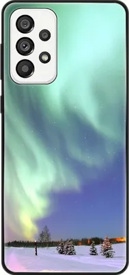 Produktbild von König Design Hülle kompatibel mit Samsung Galaxy A73 5G Kunststoff Soft Handyhülle - Handy Case Polarlichter