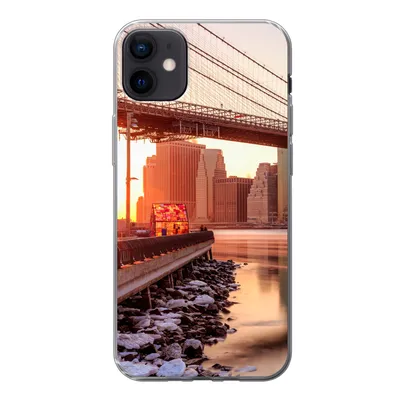 Produktbild von MuchoWow® Handyhülle Schutzhülle Hülle für iPhone 12 mini New York - Brooklyn - Brücke Silikon Softcase Handy Hülle - Bild